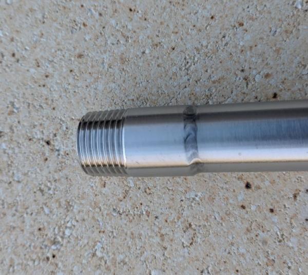 Edelstahlrohr 1/2 Zoll AG, Außengewinde